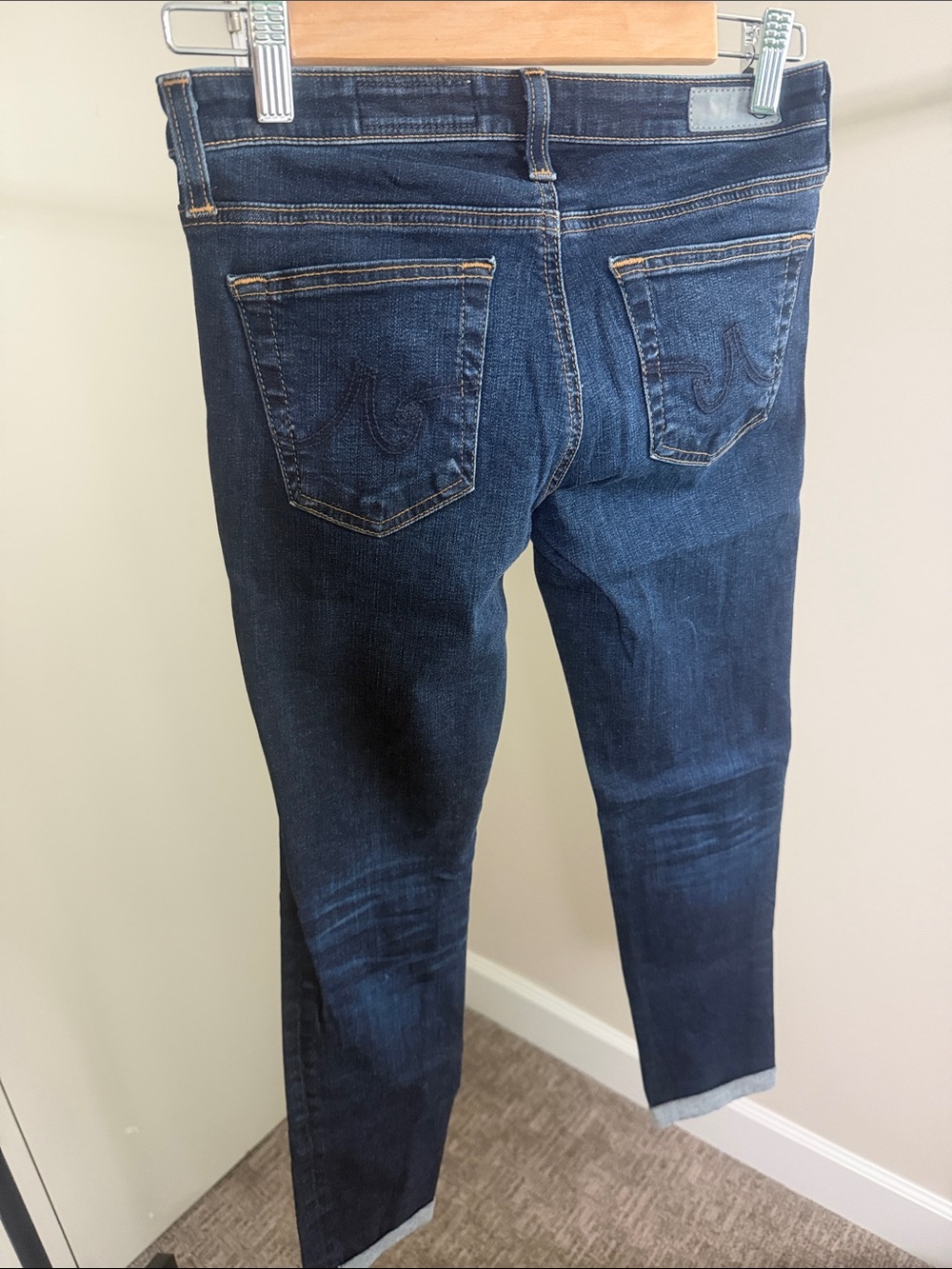 AG-ED Skinny Jeans - Dark Indigo Wash - The stilt Roll-Up - Picture 6 of 8